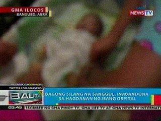 BP: Bagong silang na sanggol, inabandona sa hagdanan ng ospital sa Abra