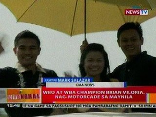 BT: WBO at WBA Champion Brian Viloria, nag-motorcade sa Maynila