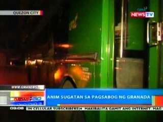 NTG: Anim sugatan sa pagsabog ng granada (Q.C.)