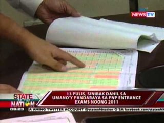 SONA: 13 pulis, sinibak dahil sa umano'y pandaraya sa PNP entrance exams noong 2011