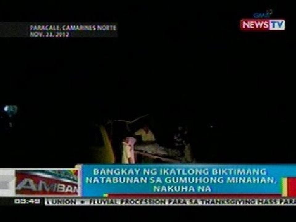 BP: Bangkay ng ika-3 minerong natabunan sa gumuhong minahan sa Paracale, nakuha na