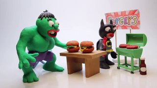 Hulk Bad Breath Stinky Elsa - Superheroes Brushing Teeth - Play Doh Cartoon Videos