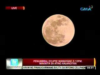 24 Oras: Penumbral eclipse mamayang 8-12PM, makikita sa ating kalangitan