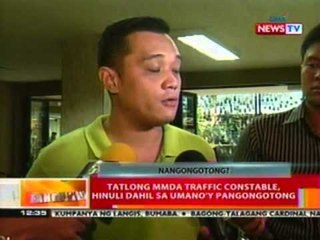 BT: Tatlong MMDA traffic constable, hinuli dahil sa umano'y pangongotong