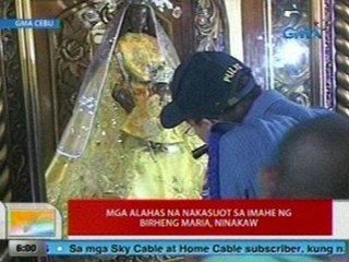 UB: Mga alahas na nakasuot sa imahe ng Birheng Maria sa Cebu, ninakaw