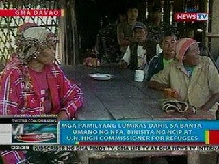 BP: NCIP, binisita ang mga residenteng lumikas dahil umano sa pagbabanta ng NPA