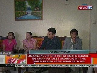 BT: 5 incorporator at board member ng Aman Futures Group, iginiit na wala silang kasalanan sa scam