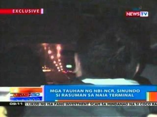 NTG: Mga tauhan ng NBI-NCR, sinundo si Rasuman sa NAIA terminal