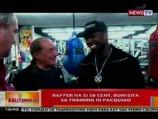 BT: Rapper na si 50 Cent, bumisita sa training ni Pacquiao
