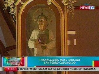 BP: Thanksgiving Mass para kay San Pedro Calungsod