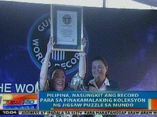 NTG: Pilipina, nasungkit ang record para sa pinakamalaking koleksyon ng jigsaw puzzle sa mundo