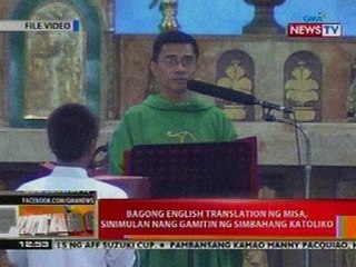 BT: Bagong English translation ng misa, sinimulan nang gamitin ng simbahang Katoliko