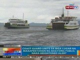 NTG: Coast Guard units sa mga lugar na maaapektuhan ng Bagyong Pablo, naka-heightened alert