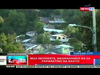 NTL: Mga residente sa Surigao City, naghahanda na sa paparating na bagyo