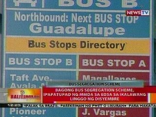 BT: Bagong bus segregation scheme, ipapatupad ng MMDA sa EDSA sa ikalawang linggo ng Disyembre