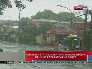 NTL: Red alert status, nakataas sa Bicol region dahil sa paparating na bagyo