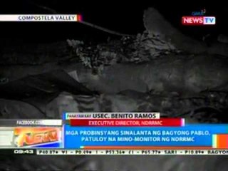 NTG: Mga probinsyang sinalanta ng bagyong Pablo, patuloy na mino-monitor ng NDRRMC