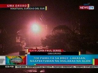 BP: 700 pamilya sa Surigao del Sur, naapektuhan ng malakas na alon
