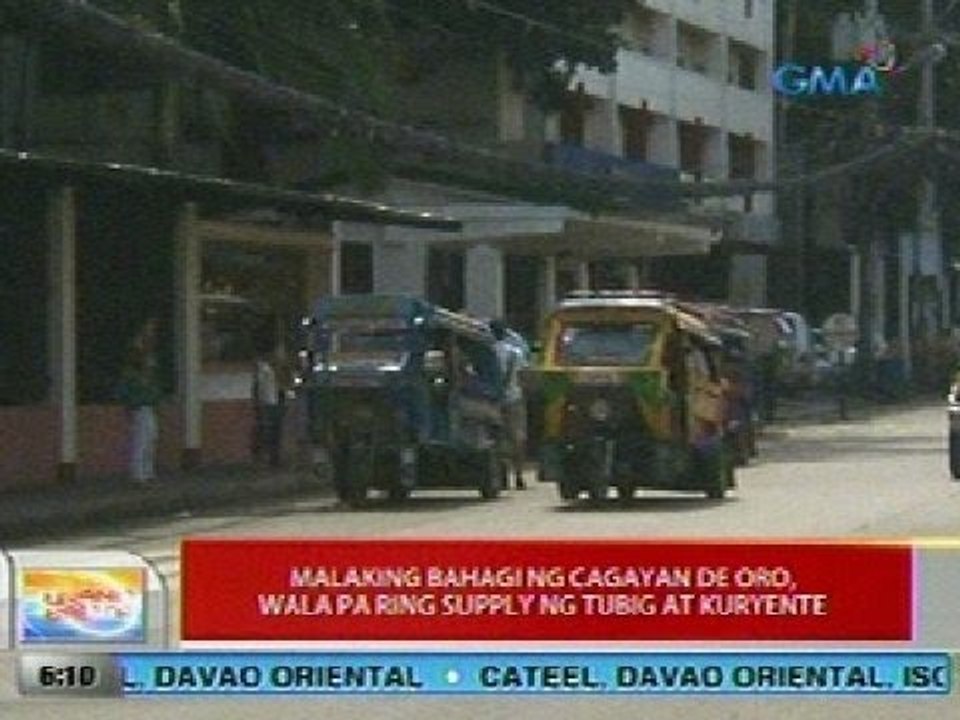 UB: Malaking bahagi ng Cagayan De Oro, wala pa ring supply ng tubig at kuryente