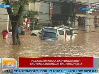 UB: Pagkukumpara sa Bagyong Ondoy, Sendong at Pablo