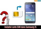 Comment installer carte SIM et carte micro SD sur un smartphone Samsung Galaxy J5