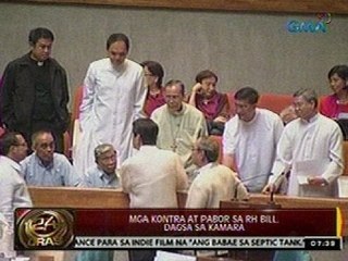 24Oras: Mga kontra at pabor sa RH BILL, dagsa sa kamara