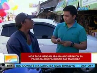 UB: Mga taga-Gensan, iba-iba ang opinyon sa pagkatalo ni Pacquiao kay Marquez