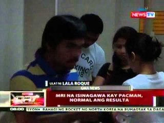 QRT: MRI na isinagawa kay Pacman, normal ang resulta