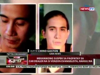 QRT: Mekanikong suspek sa pagpatay sa car dealer na si Venzon Evangelista, nahuli na