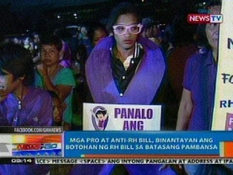 NTG: Mga Pro at Anti-RH Bill, binantayan ang botohan ng RH Bill sa Batasang Pambansa