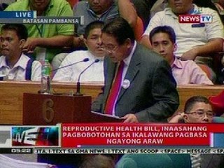 NTL: RH Bill, inaasahang pagbobotohan sa ika-2 pagbasa ngayong araw