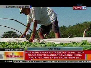 BT: Mga magsasaka ng tabako, nangangambang hihina ang kita dahil sa Sin Tax Reform Bill
