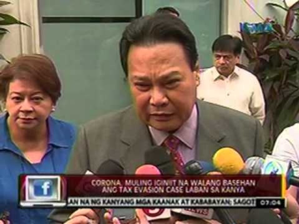 24 Oras: Corona, muling iginiit na walang basehan ang tax evasion case laban sa kanya