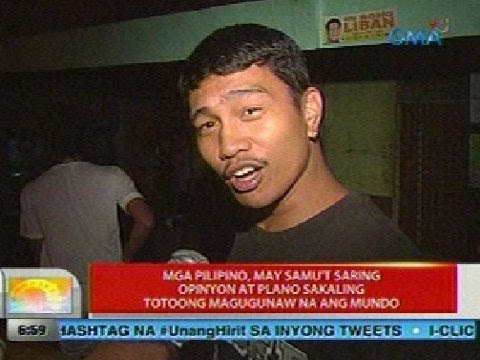 UB: Mga Pilipino, may samu't saring opinyon at plano sakalaing totoong magugunaw na ang mundo