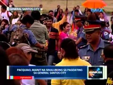 Saksi: Pacquiao, mainit na sinalubong sa pag-uwi sa GenSan at Sarangani