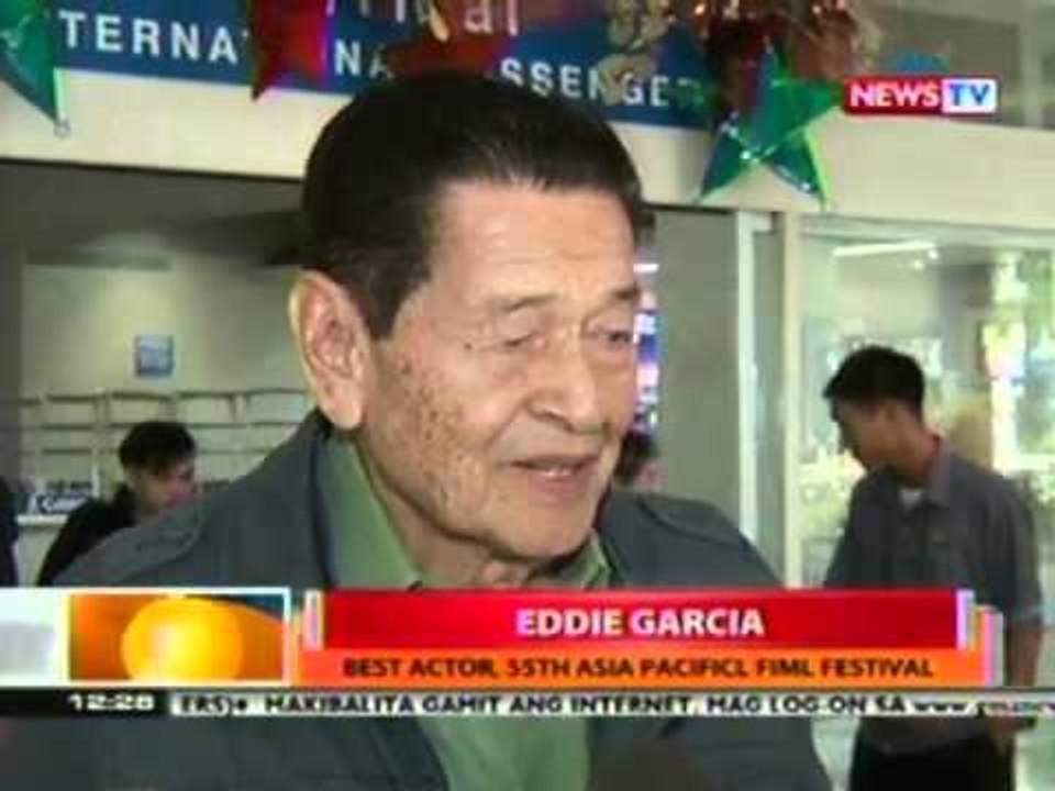 BT: Eddie Garcia, waging Best Actor sa 55th Asia Pacific Film Fest sa Macau