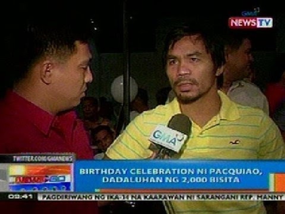 NTG: Manny Pacquiao, nagdiriwang ng kanyang ika-34 na kaarawan ngayong araw