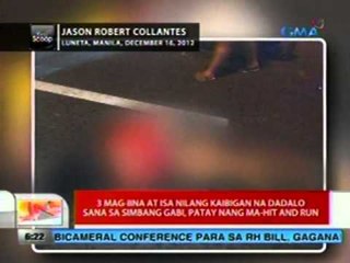 3 mag-iina at isa nilang kaibigan na dadalo sana sa simbang gabi, patay nang ma-hit and run