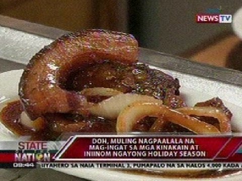 SONA: DOH, muling nagpaalala na mag-ingat sa mga kinakain at iniinom ngayong holiday season