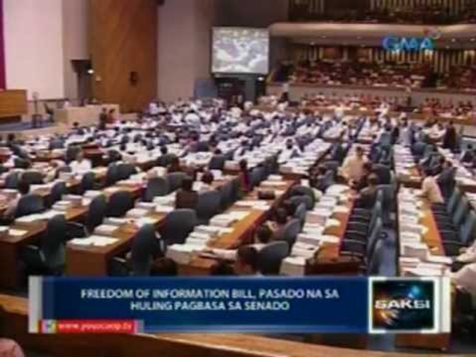 Saksi: FOI Bill, pasado na sa huling pagbasa sa Senado