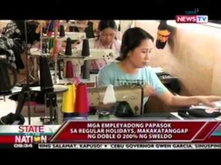 SONA: 13th month pay ng mga empleyado, dapat matanggap bago ang December 24