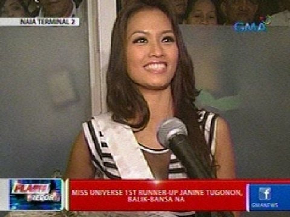 Flash Report: Miss Universe 1st runner-up Janine Tugonon, balik-bansa na mula sa Las Vegas, Nevada
