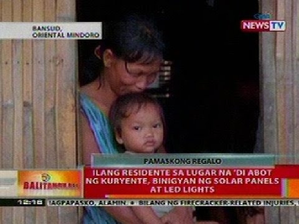 BT: Mga residente sa lugar na di abot kuryente sa Mindoro, binigyan ng solar panels at LED lights