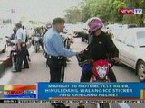 NTG: Mahigit 20 motorcycle rider, hinuli dahil walang ICC sticker ang kanilang helmet
