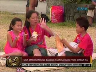 24 Oras: Mga magdaraos ng Bagong Taon sa Rizal Park, dagsa na