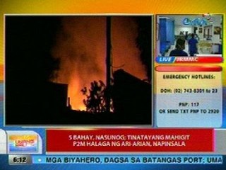 UB: 5 bahay, nasunog sa Samal, Bataan