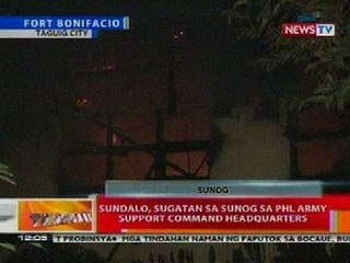 BT: Sundalo, sugatan sa sunog sa PHL Army Support Command Headquarters sa Taguig