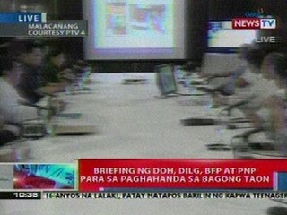 NTL: Briefing ng DOH, DILG, BFP at PNP para sa paghahanda sa bagong taon