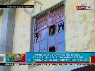BP: Principal's office ng isang eskwelahan, pinasabugan ng hinihinalang 'Goodbye Philippines'
