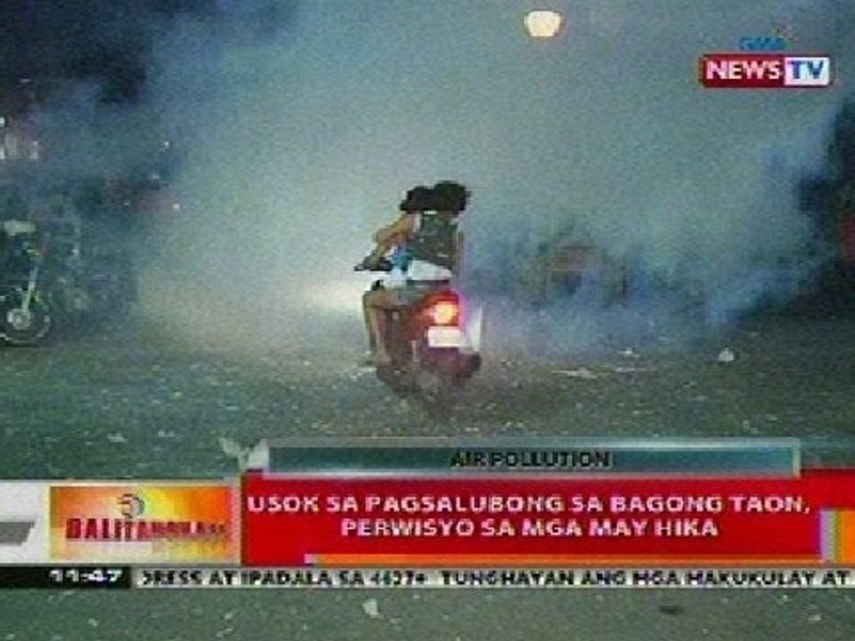 BT: Usok sa pagsalubong sa bagong taon, perwisyo sa mga may hika